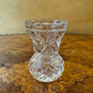 Vintage Glass Cut Bud Vases Pair