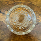 Vintage Glass Cut Bud Vases Pair