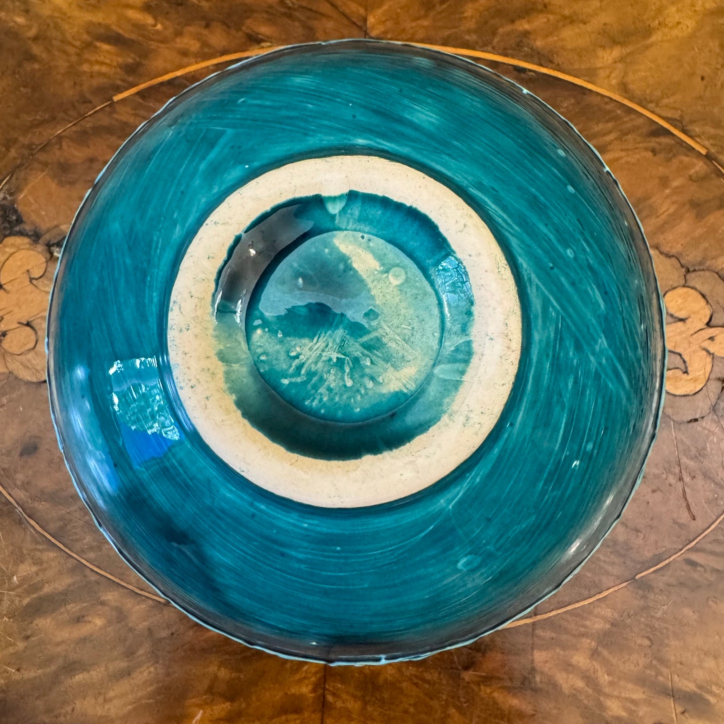 Hand-Made Turquoise Ceramic Small Bowl