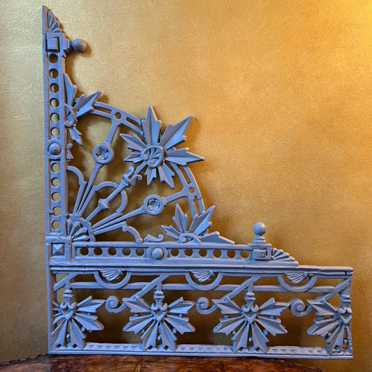 Antique Victorian Cast Iron Corner Panel