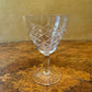 Vintage Crystal Cut Port Glasses Set Of Six