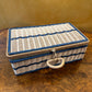 Vintage Blue & White Wicker Sewing Bow