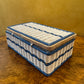 Vintage Blue & White Wicker Sewing Bow