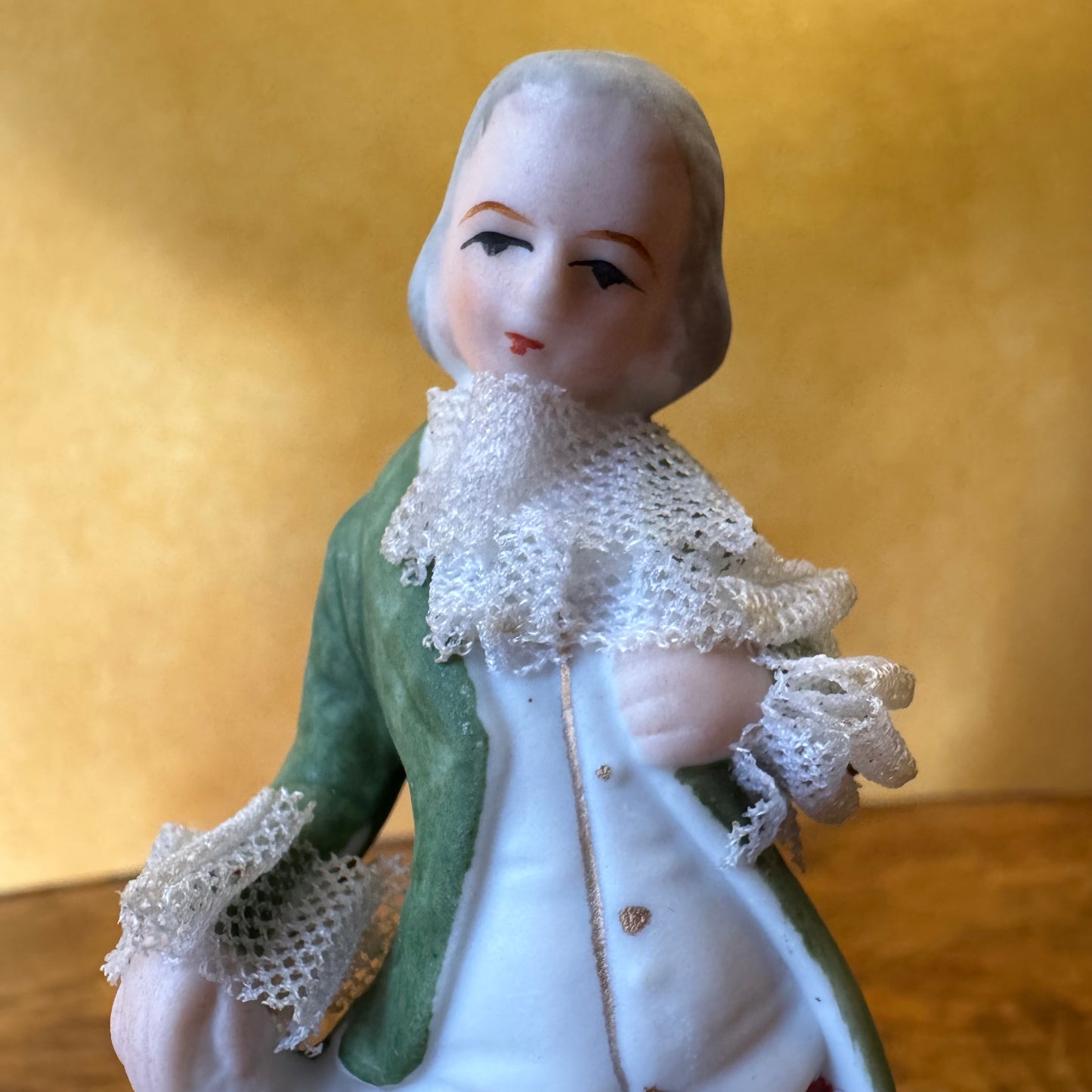 Victorian Man With Lace Detail Figurine Statue