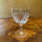 Vintage Crystal Cut Wine Glasses Set Of Five