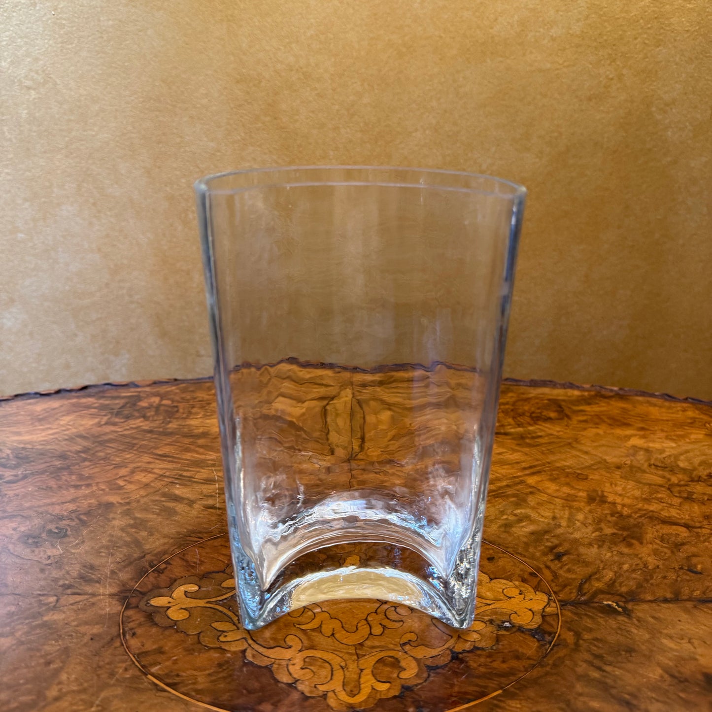 Vintage Moon Shaped Glass Vase