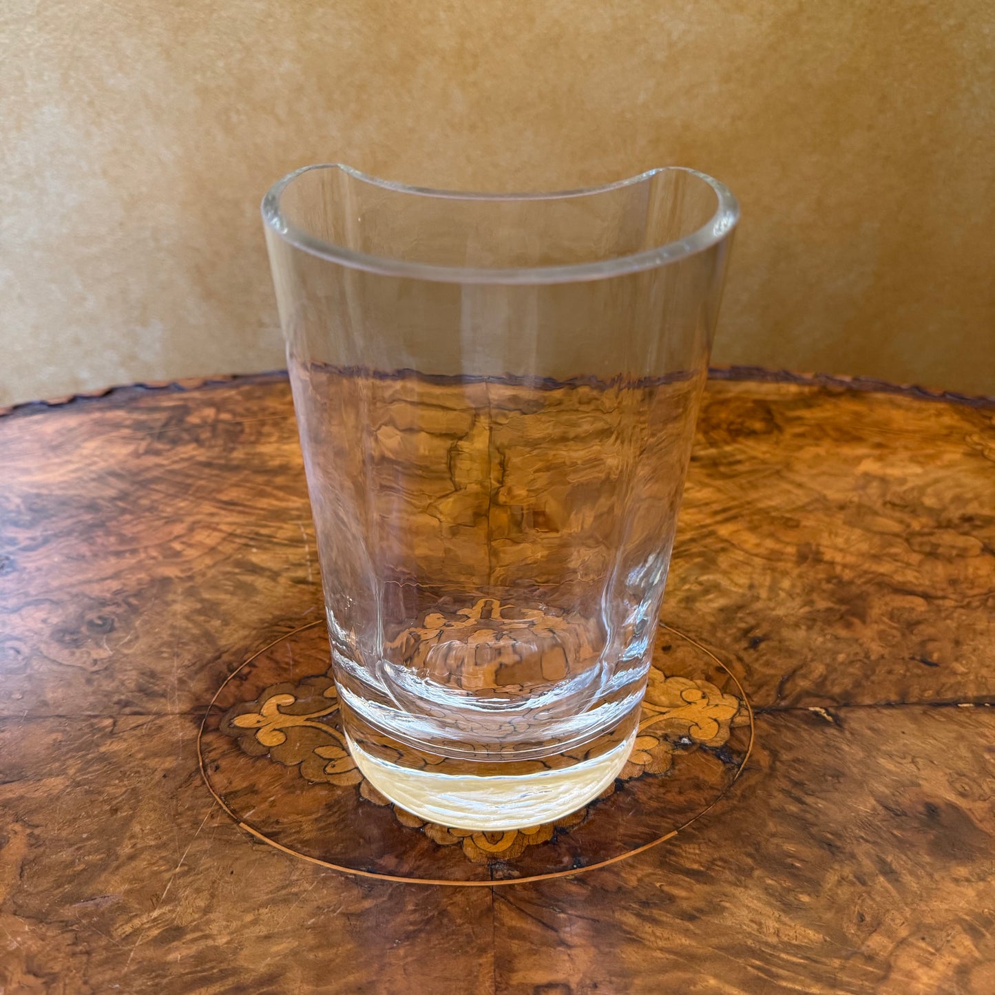 Vintage Moon Shaped Glass Vase