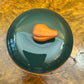 Vintage Ceramic Garlic Keeper Green Terracotta Jar with Lid