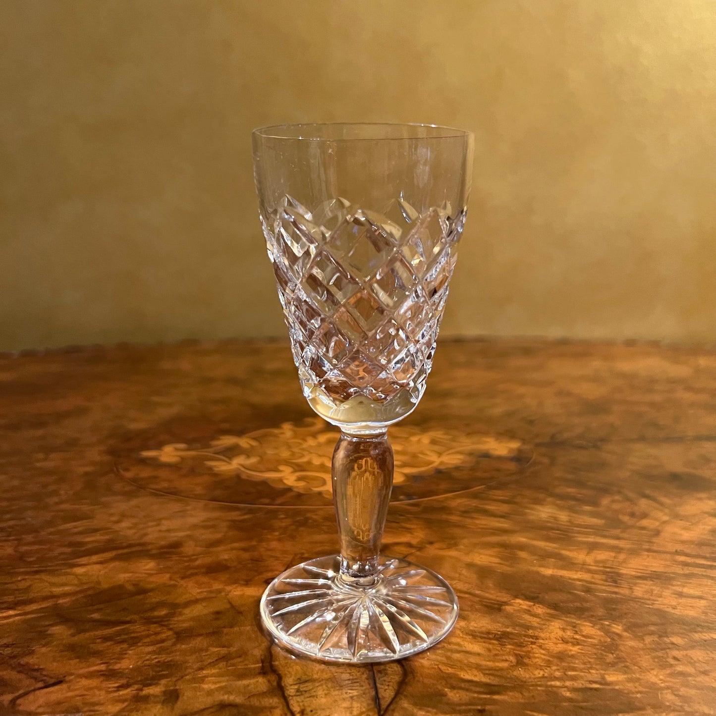 Vintage Crystal Sherry Glasses Set Of Five