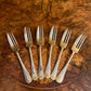 Vintage English Silver Plated Desert Forks Set Of Six