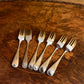 Vintage English Silver Plated Desert Forks Set Of Six