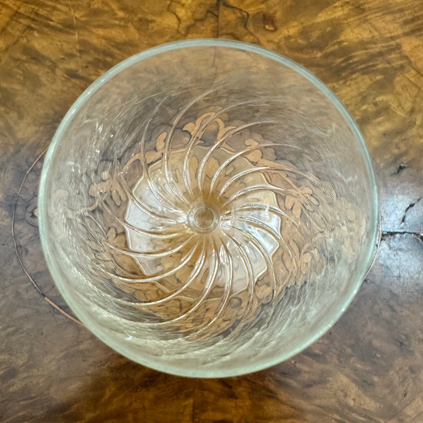 Vintage Crystal Wine Glasses Set Of Three