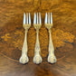 Vintage Silver Plate Rodd Kings Pattern Dessert Forks Set Of Three