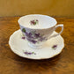 Vintage Royal Vale Violets Print Tea Cup & Saucer