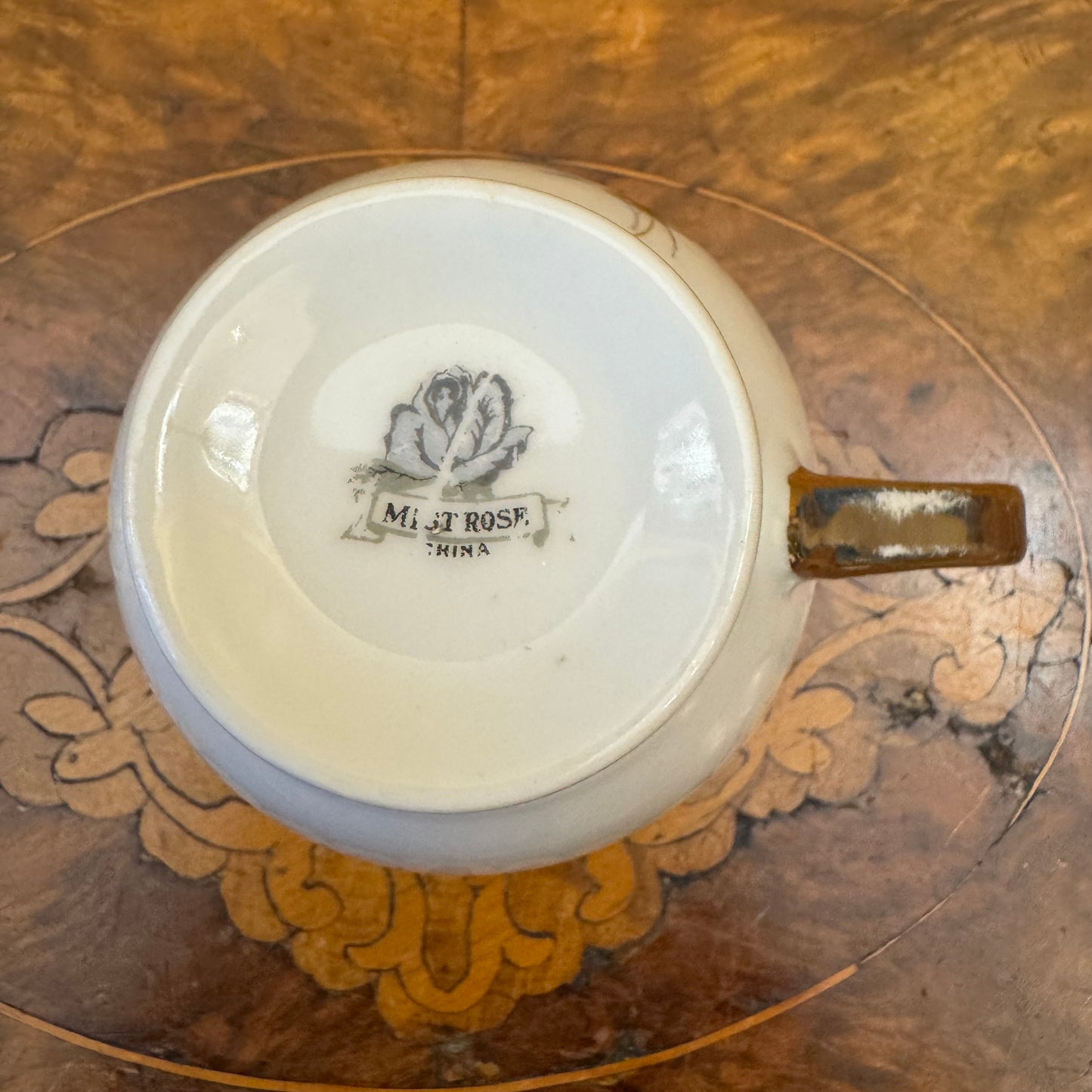 Vintage Mist Rose Tea Cup