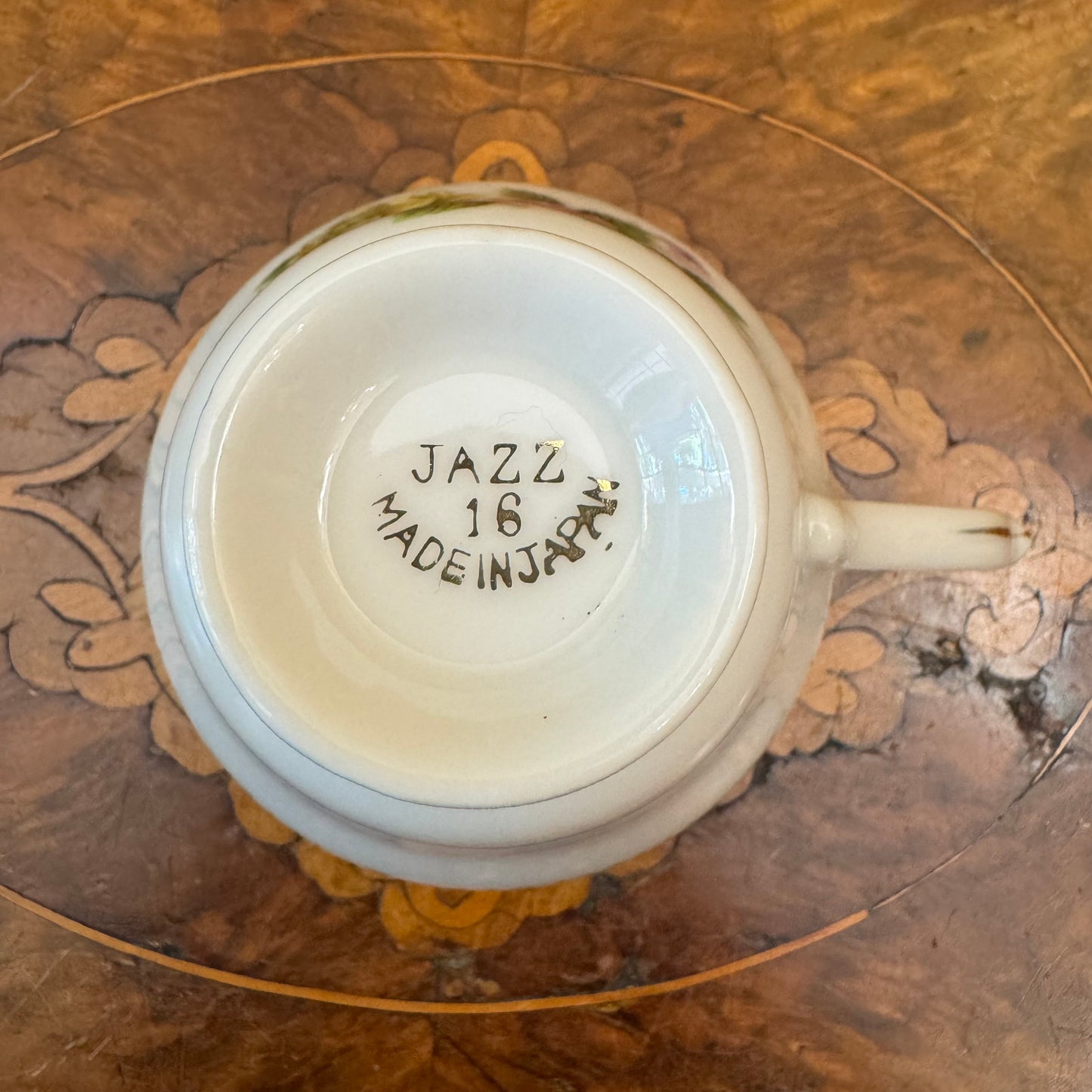 Vintage Japanese Floral Print Tea Cup