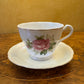 Vintage Floral Print Tea Cup & Saucer