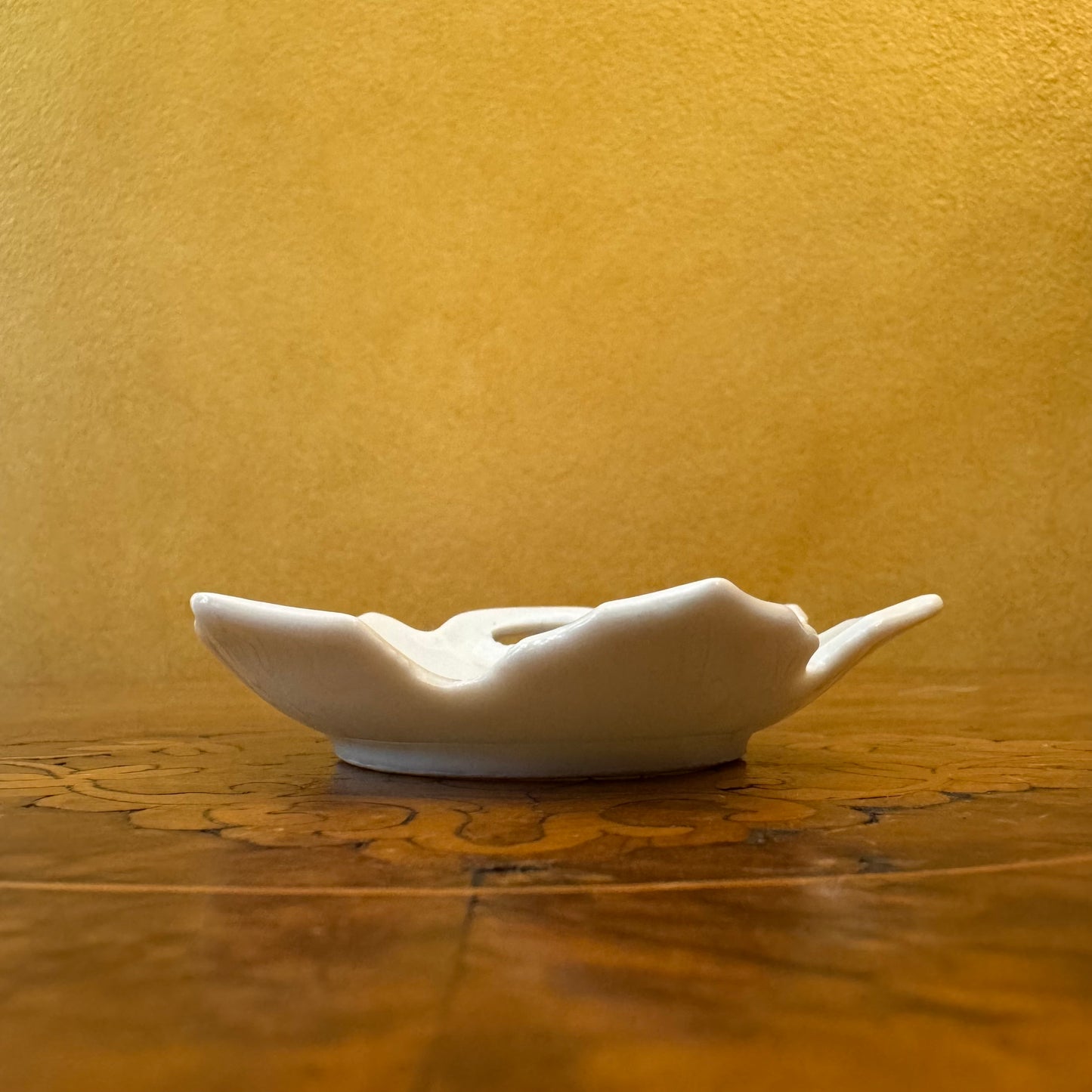 Hand-Painted Floral Leaf Shape Small Trinket Dish