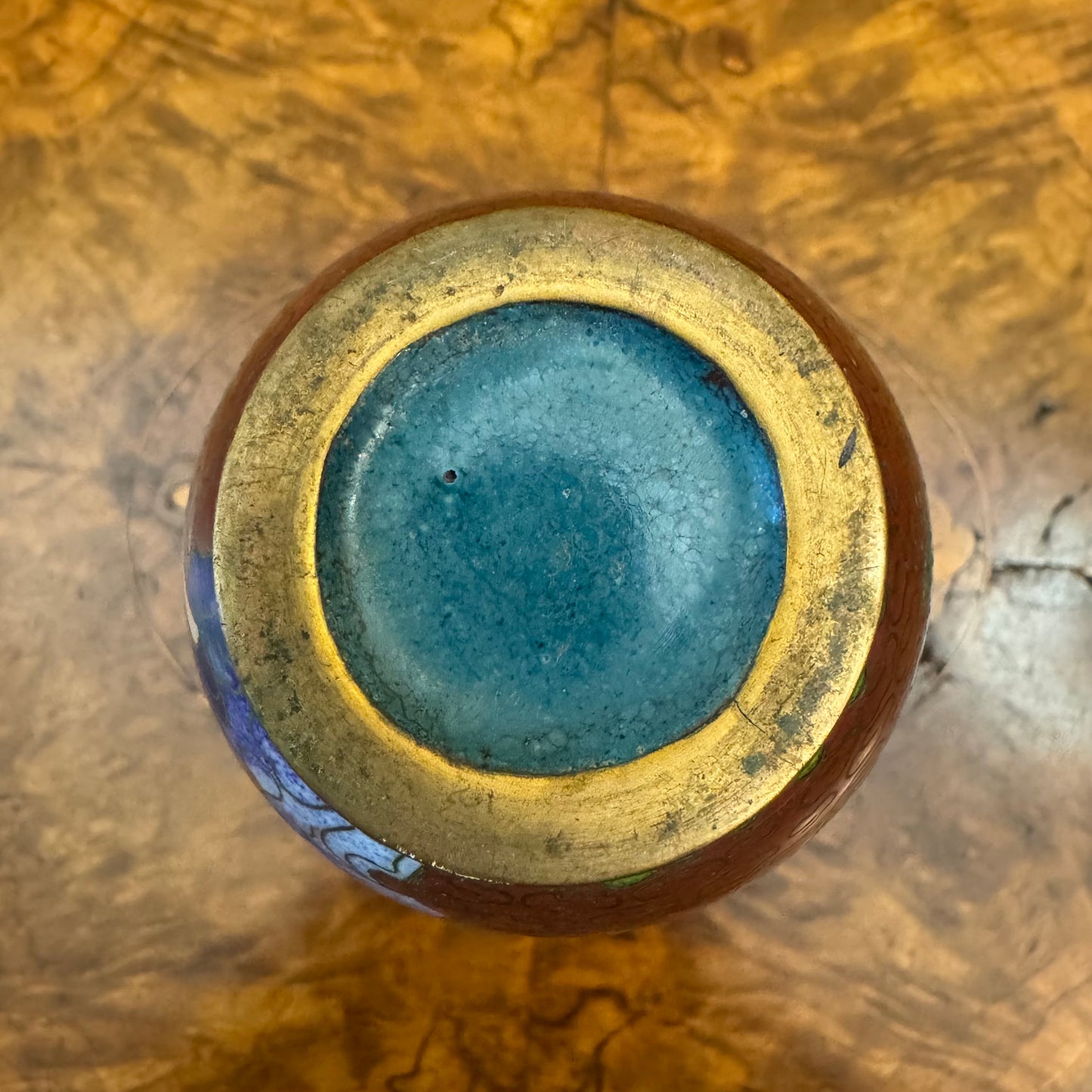 Vintage Floral Cloisonne Vase