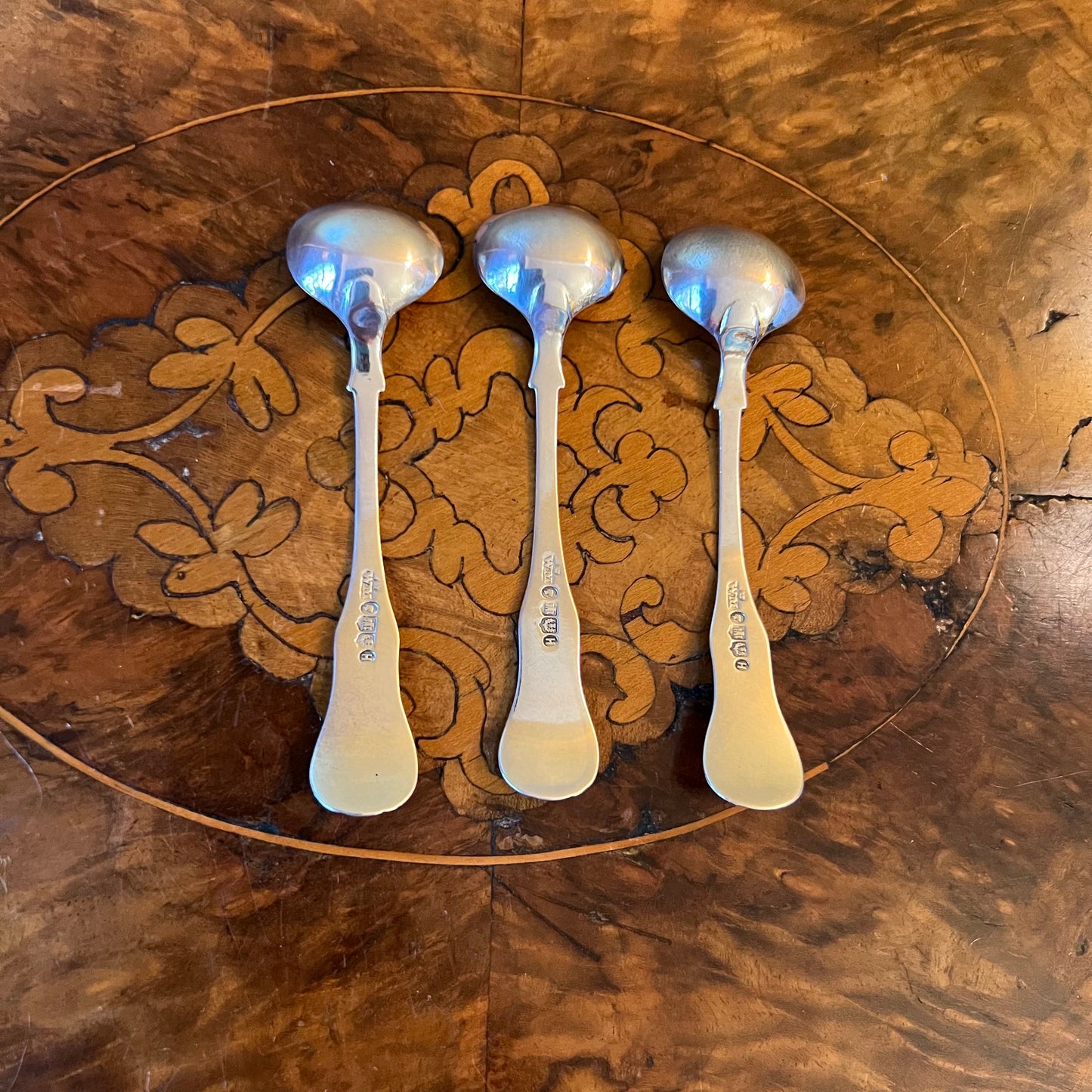 Antique William Marshall 1864 Small Spoons Set Of Three