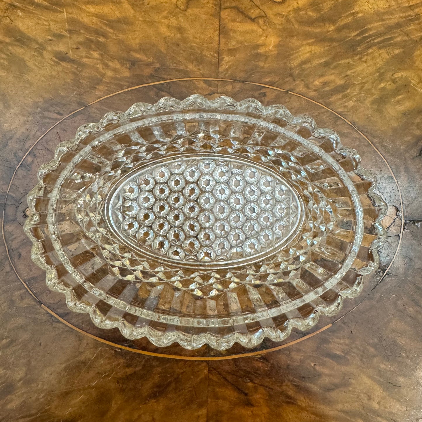 Antique James Dixon & Sons Silver Plate Lid Tray Glass Bowl