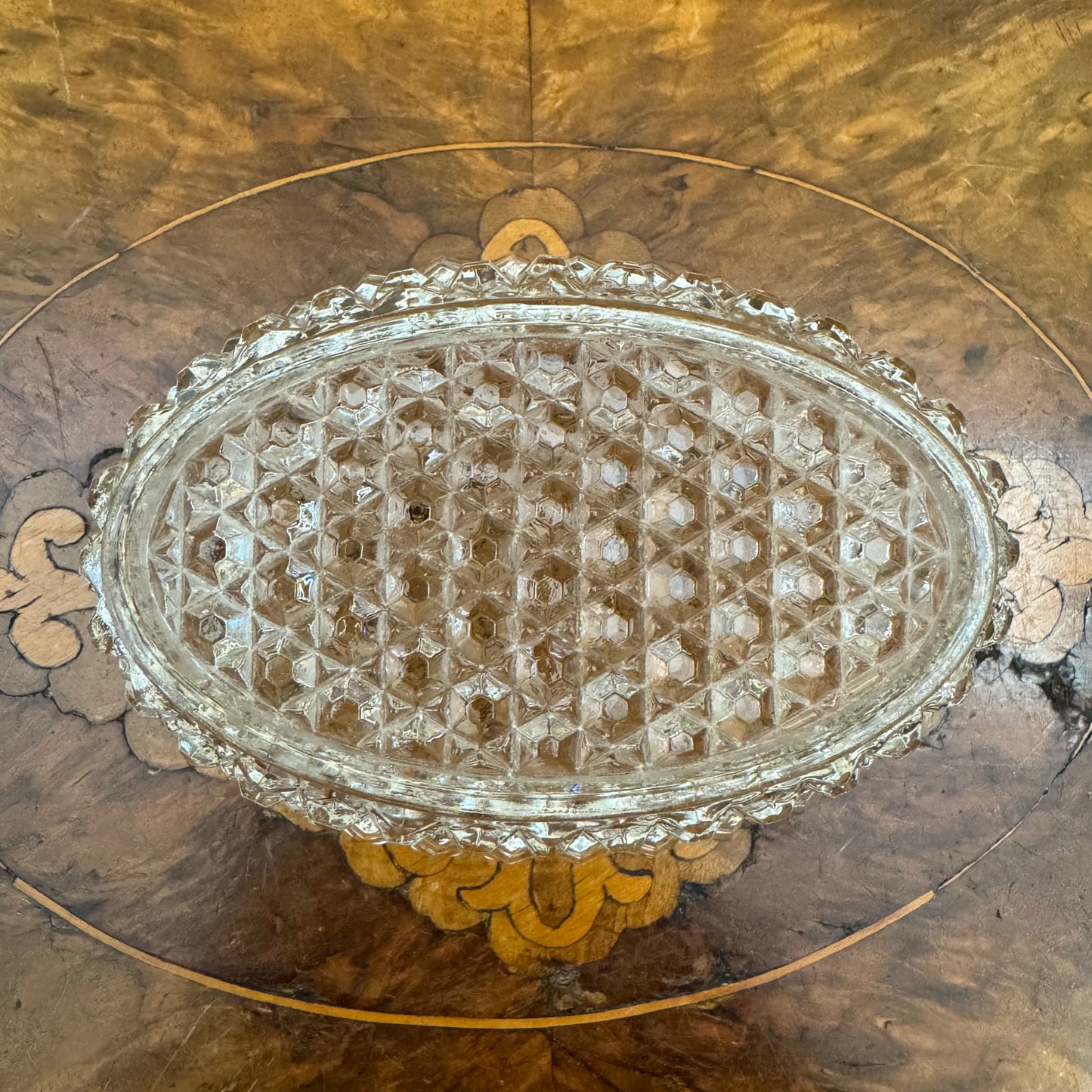 Antique James Dixon & Sons Silver Plate Lid Tray Glass Bowl