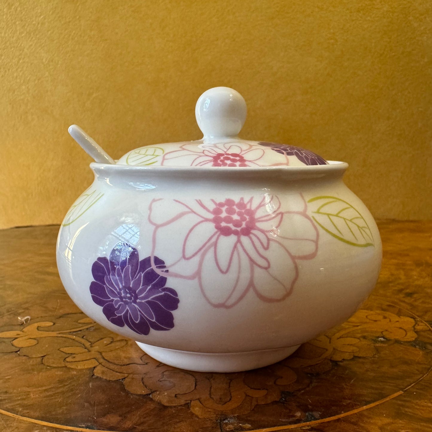 Porcelain Condiments Bowls With Spoons