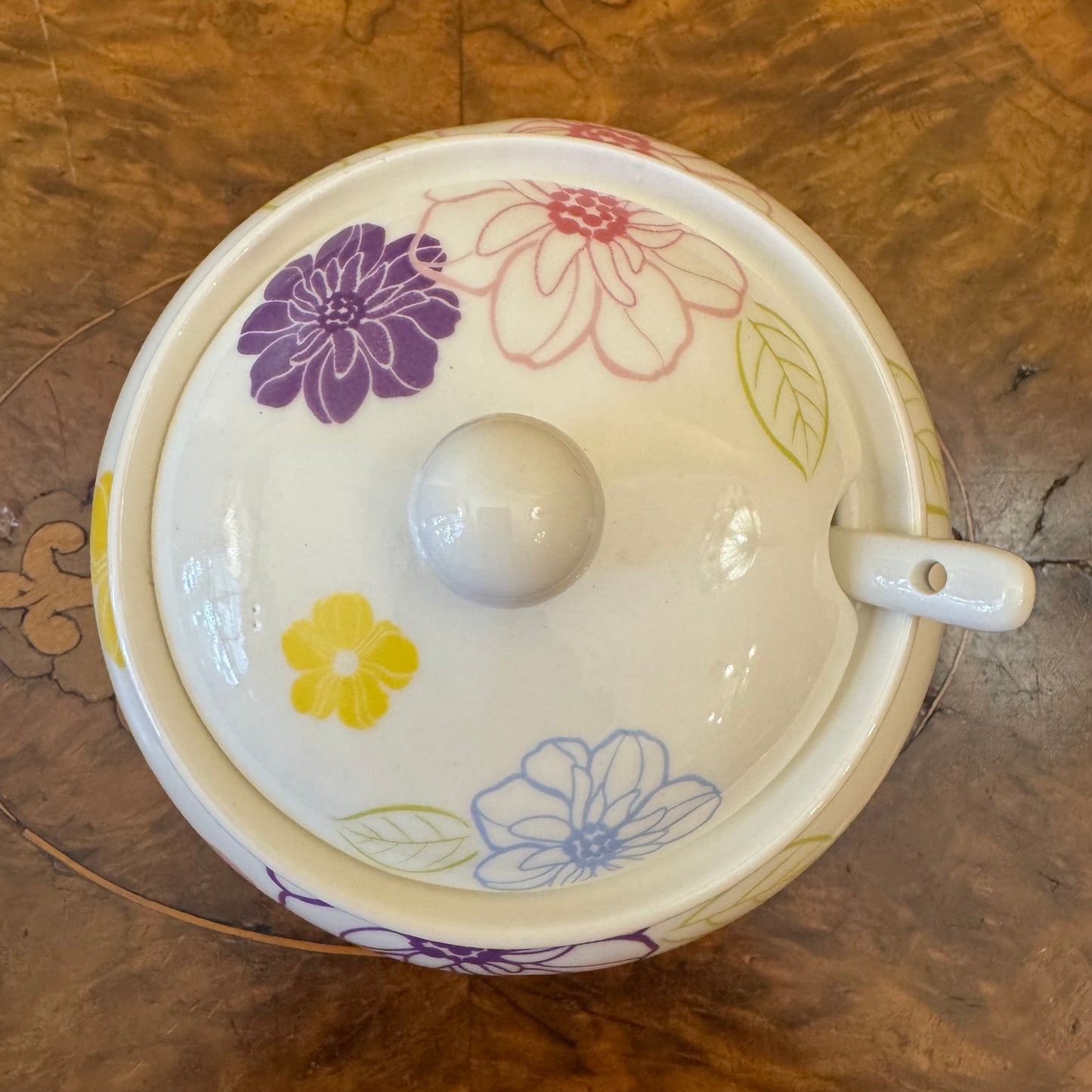 Porcelain Condiments Bowls With Spoons