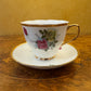 Vintage Floral Print Tea Cup & Saucer