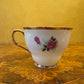 Vintage Floral Print Tea Cup & Saucer
