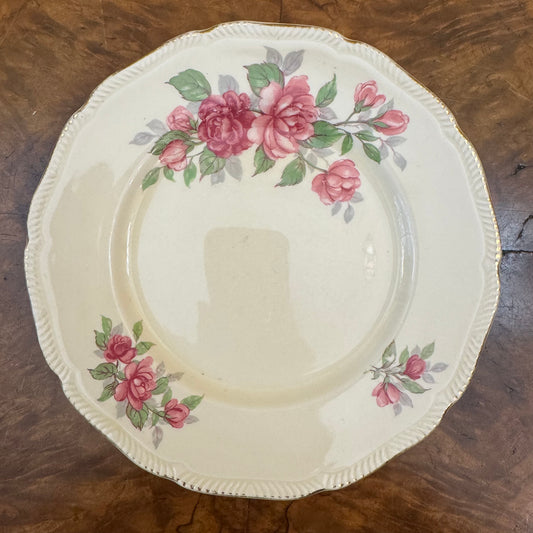 Vintage Royal Swan Burslem Rose Side Plate
