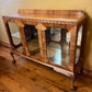 Antique Two Door Display Cabinet with Ball & Claw Feet