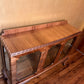 Antique Two Door Display Cabinet with Ball & Claw Feet