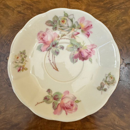 Vintage Rose Print Saucer