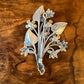 Vintage Sterling Silver Floral Brooch