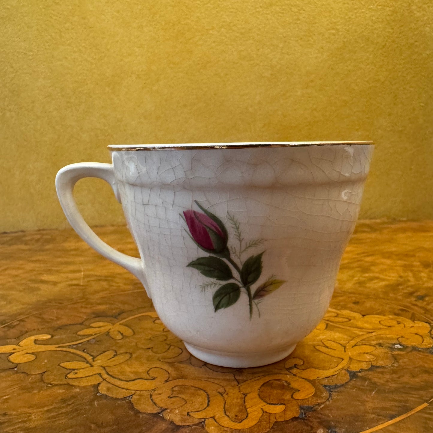 Vintage Sovereign Pottery Floral Tea Cup Trio Set