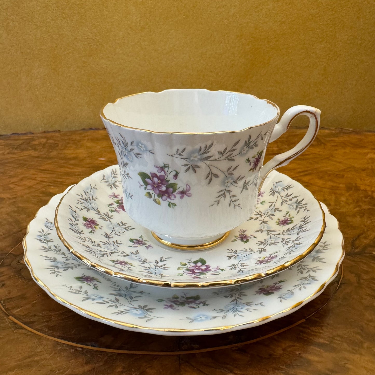 Royal Stafforshire Enchanting Tea Cup Trio Handle Repair