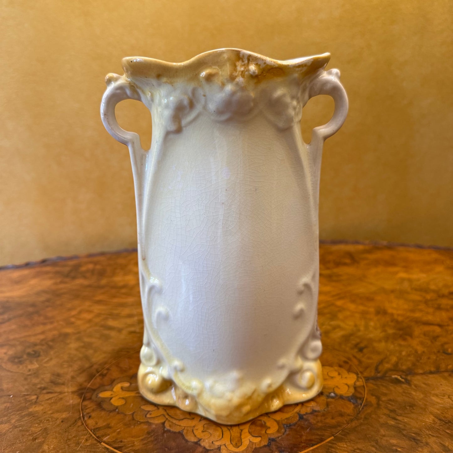 Antique Lancaster & Sons Hanley Cow & Horse Print Vases Pair