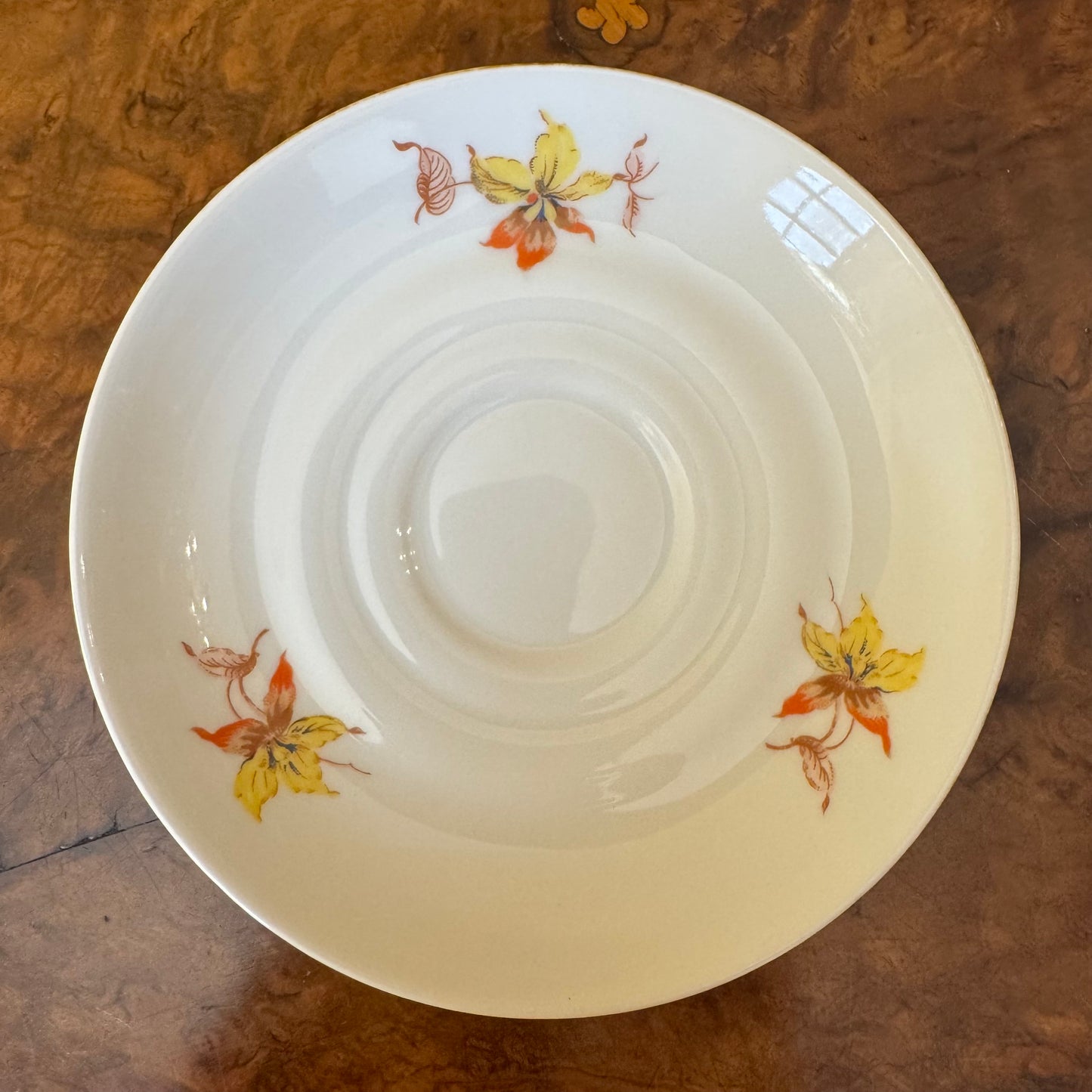 Vintage Victoria Floral Tea Cup Trio Set