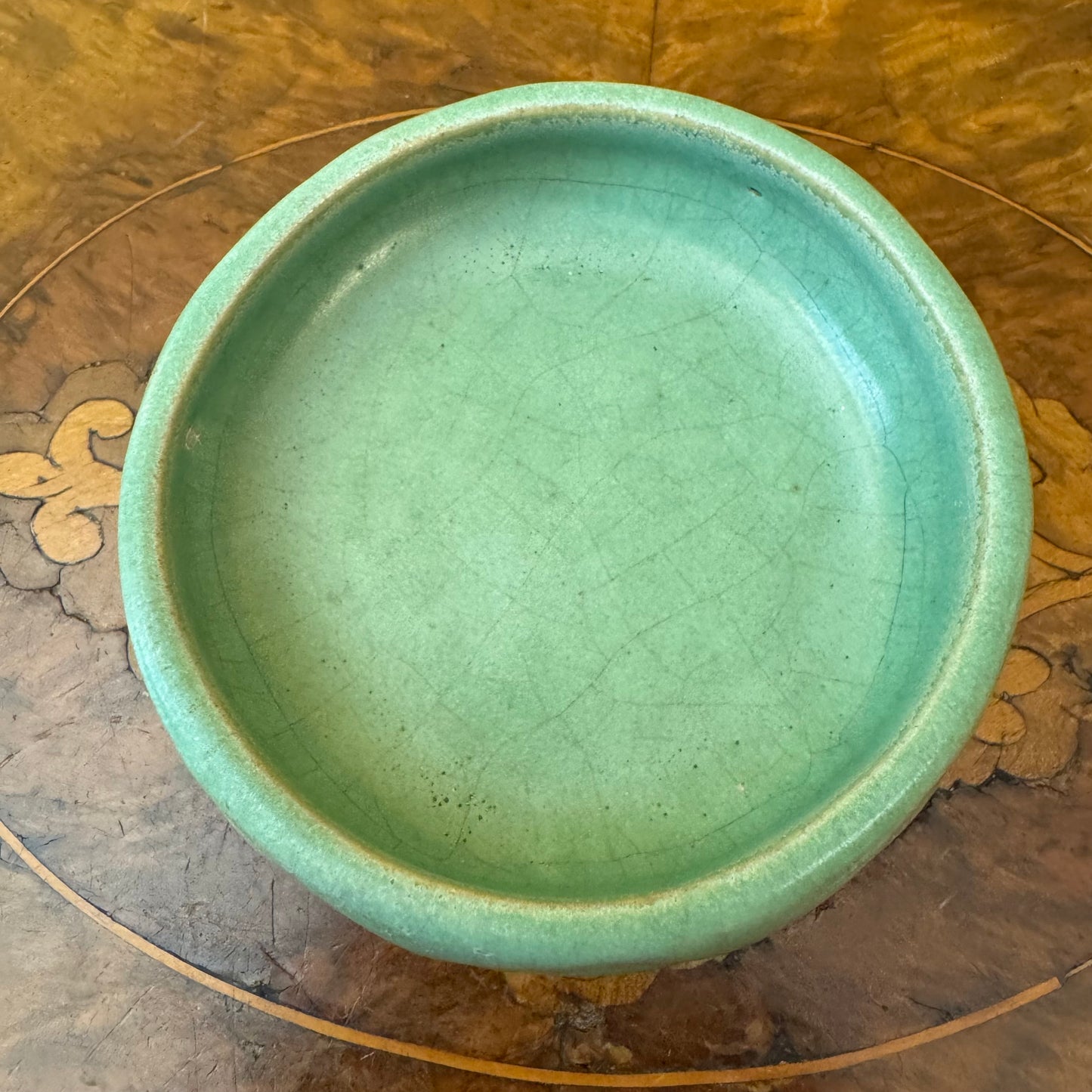 Vintage Green Pottery Dish