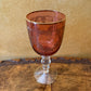 Bohemia Cranberry Glass Goblets Pair