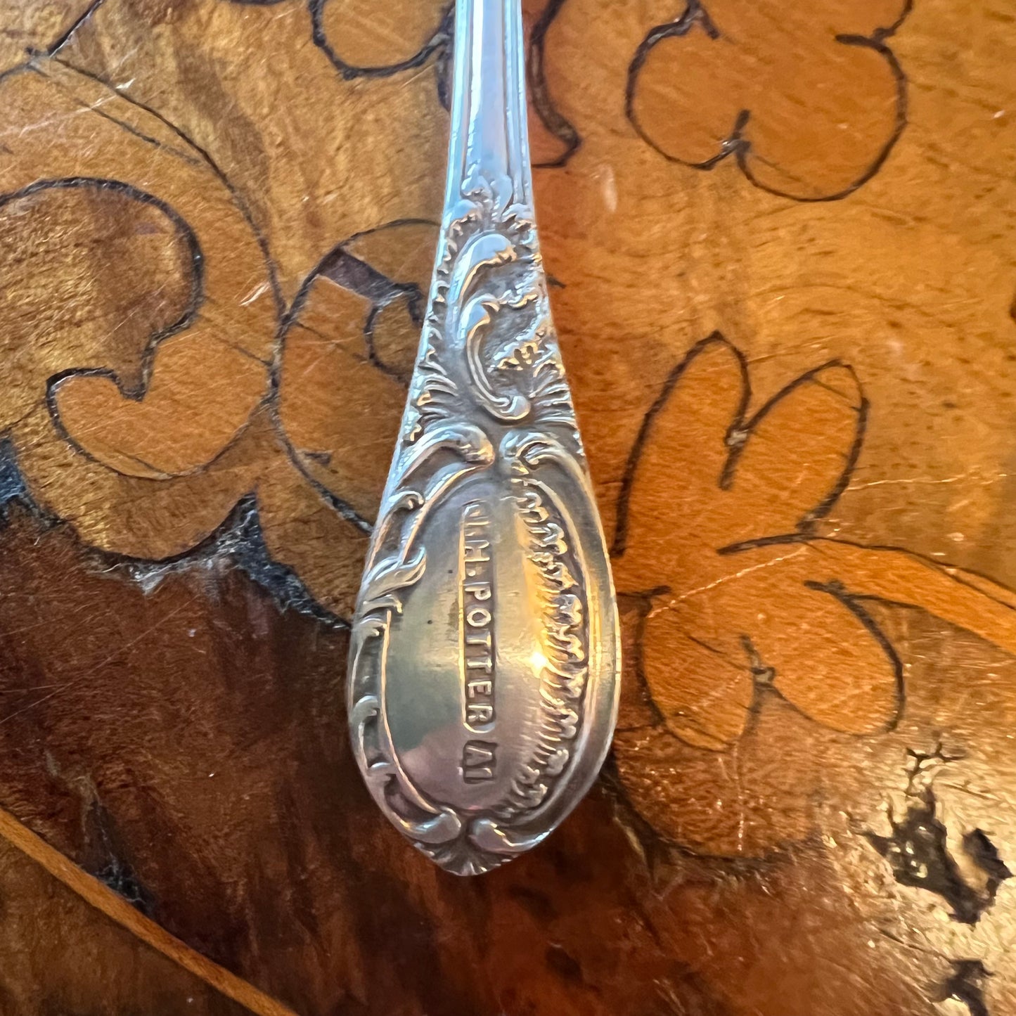 Antique JH Potter Silver Plated Butter Knife