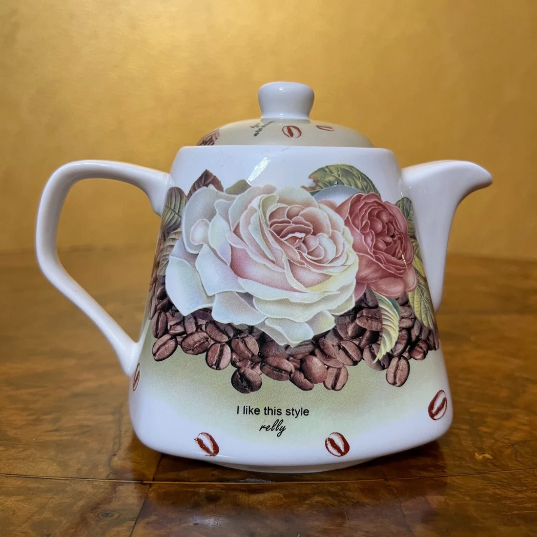 I Like This Style Relly Tea Pot & Coffee Demitasse Cup Set
