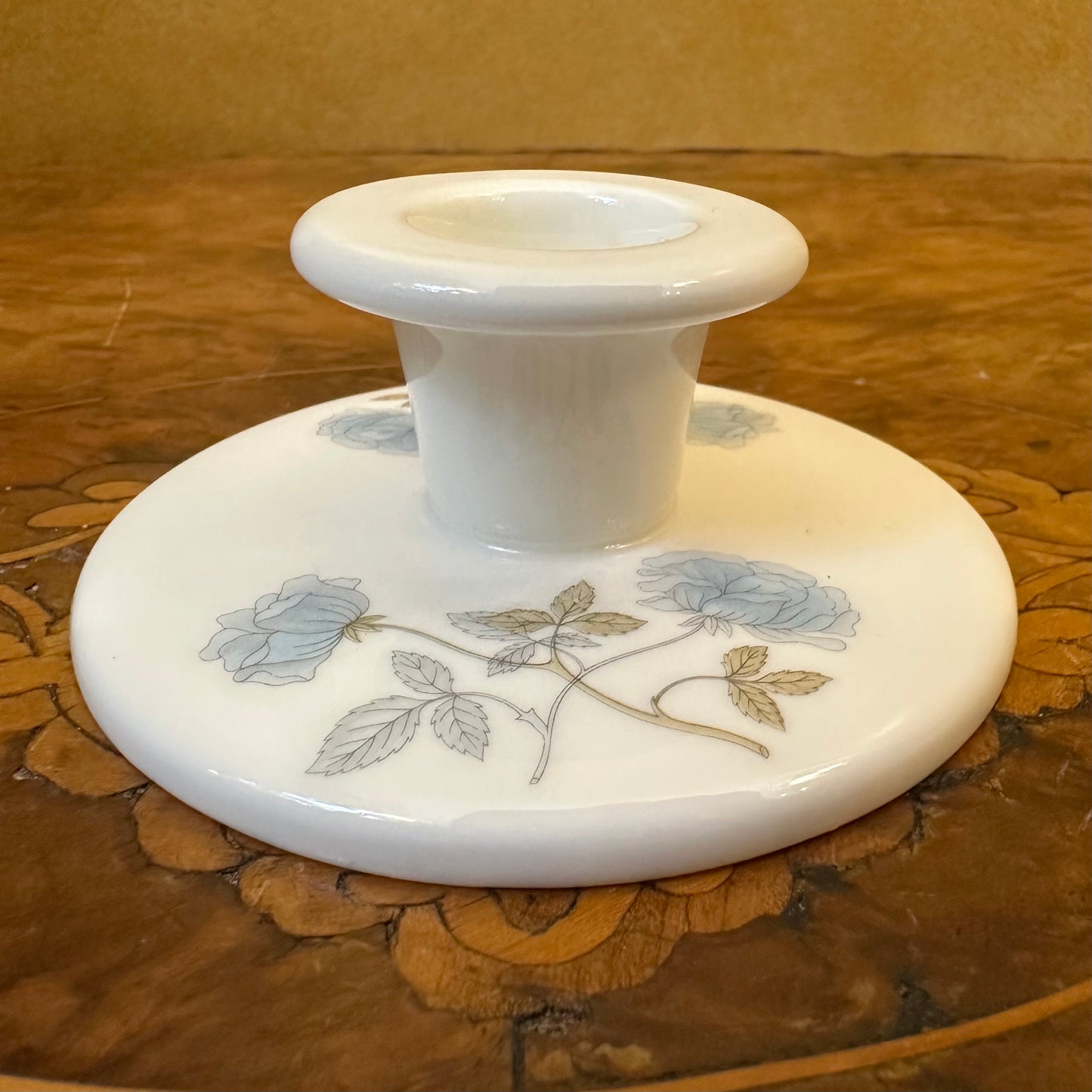 Ice Rose Candle Holder Pair 