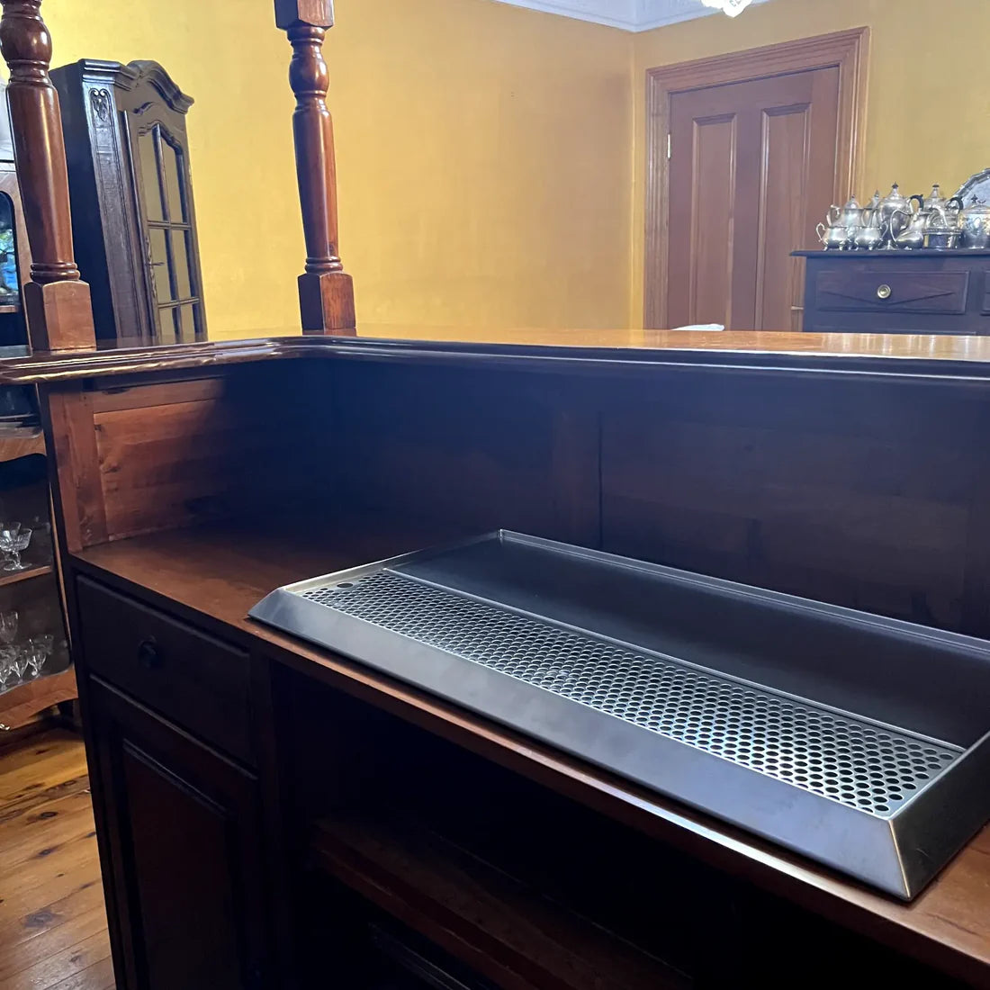 Large Wooden Bar With Light