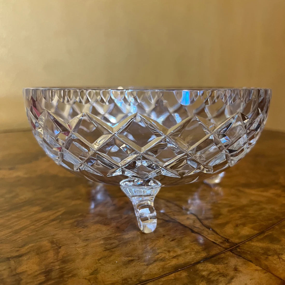 Vintage Inwald Crystal Bowl On Feet