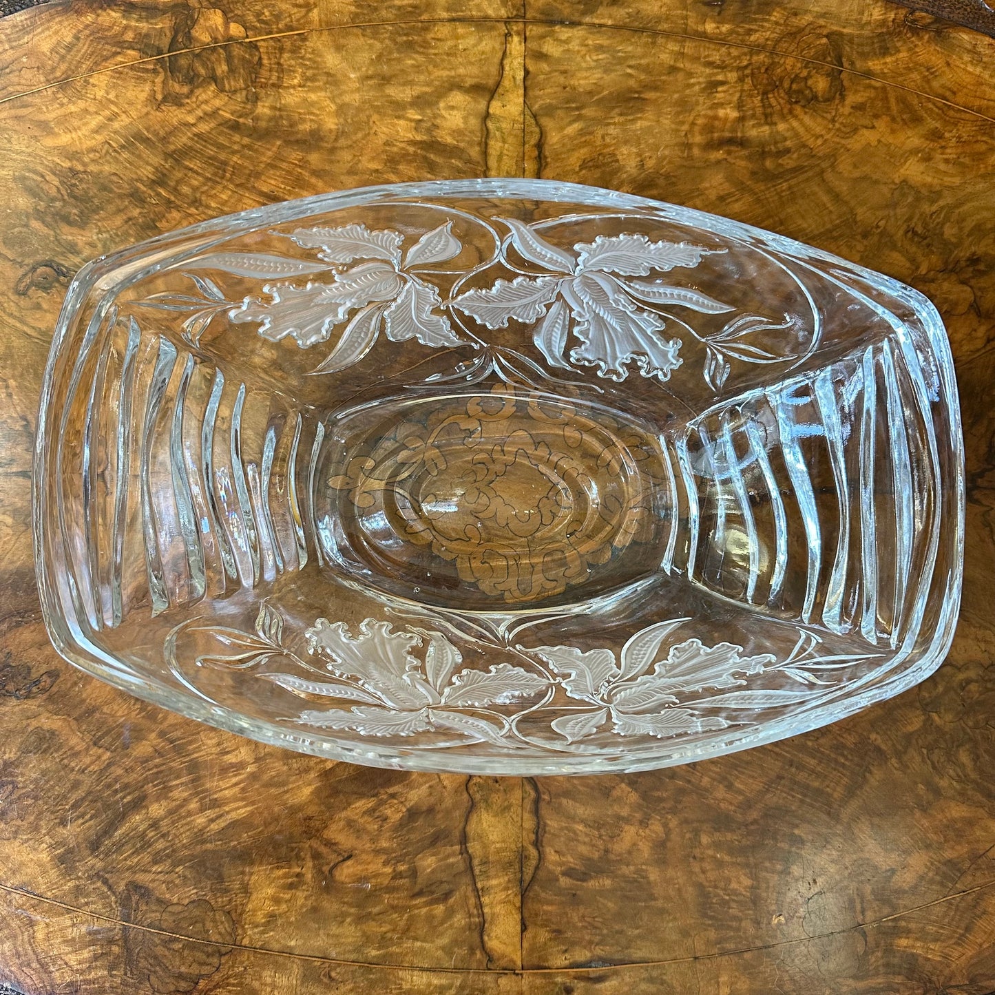 Irena Crystal Irises Bowl
