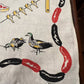 Vintage Irish Pure Linen BBQ Tea Towel