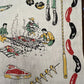 Vintage Irish Pure Linen BBQ Tea Towel