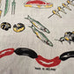 Vintage Irish Pure Linen BBQ Tea Towel